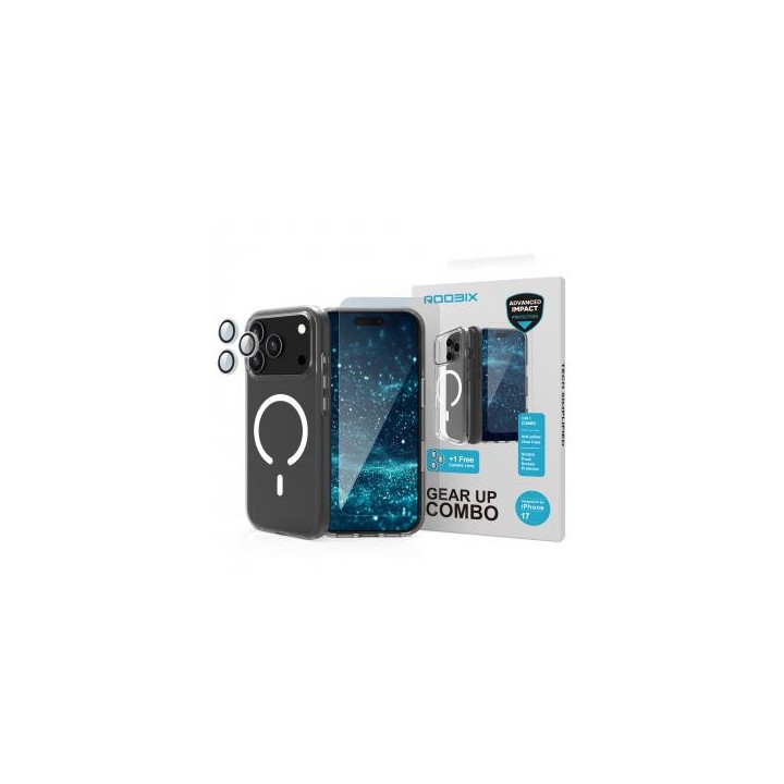 Zestaw Roobix 3w1 Combo do iPhone 17 Pro Max (etui MagSafe + szkło + ochrona obiektywu)