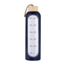 Butelka szklana KiCA Hydro Glass 1000 ml - granatowa