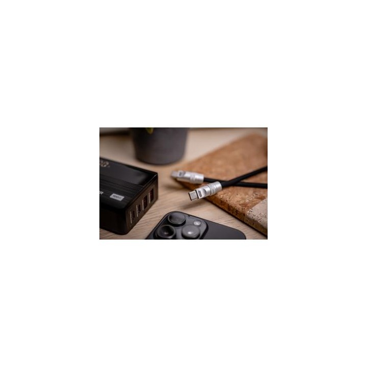 Kabel Newell USB-C - USB-C 100 W, 2 m, silikonowy, czarny