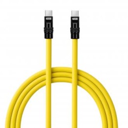 Kabel Newell USB-C - USB-C 100 W, 2 m, silikonowy, żółto-czarny