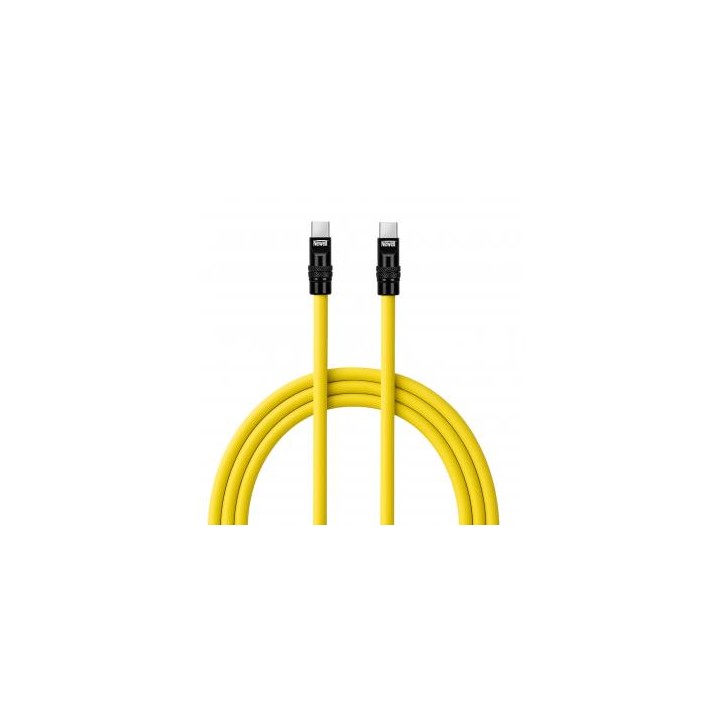 Kabel Newell USB-C - USB-C 100 W, 2 m, silikonowy, żółto-czarny