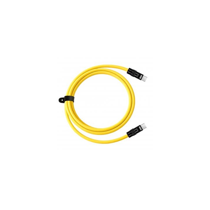 Kabel Newell USB-C - USB-C 100 W, 2 m, silikonowy, żółto-czarny
