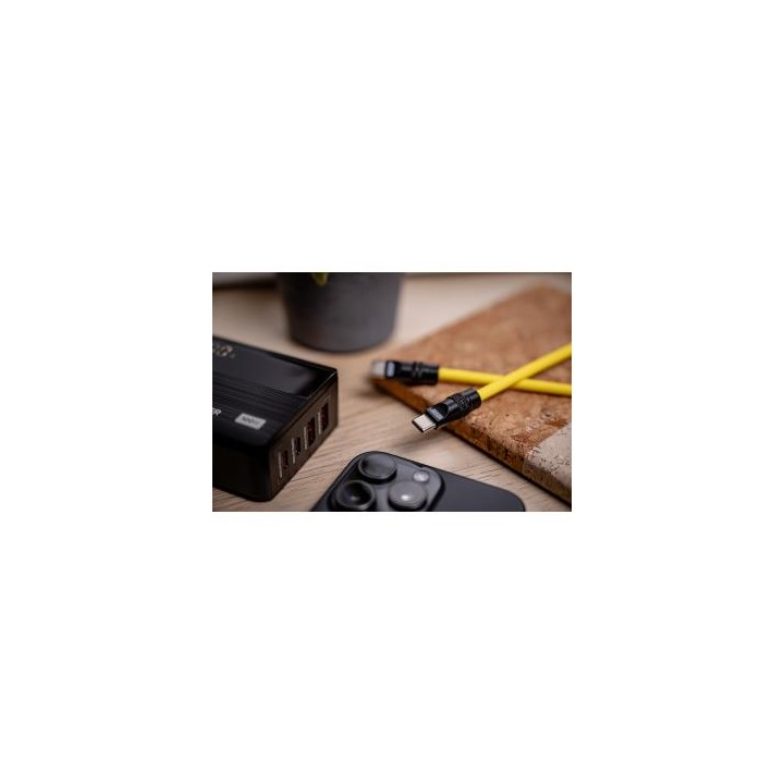 Kabel Newell USB-C - USB-C 100 W, 2 m, silikonowy, żółto-czarny