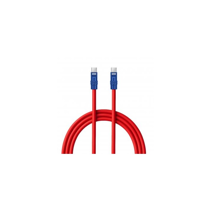 Kabel Newell USB-C - USB-C 100 W, 2 m, silikonowy, czerwono-granatowy