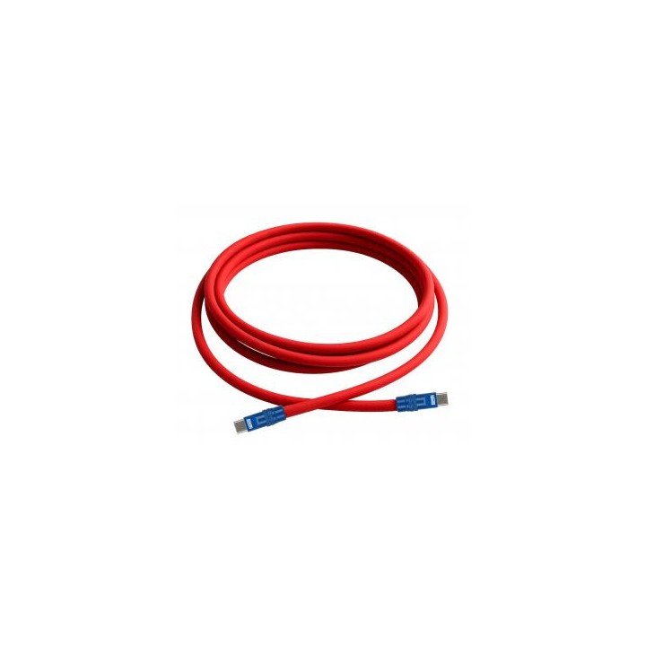 Kabel Newell USB-C - USB-C 100 W, 2 m, silikonowy, czerwono-granatowy