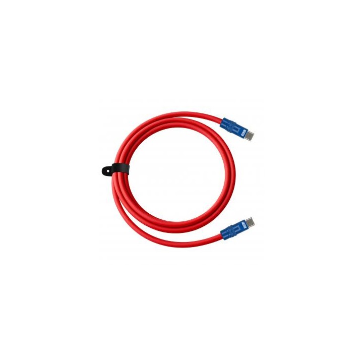 Kabel Newell USB-C - USB-C 100 W, 2 m, silikonowy, czerwono-granatowy