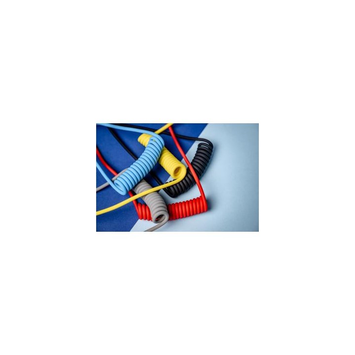 Kabel Newell USB-C - USB-C 100 W, 1,5 m, silikonowy, spiralny, czarny