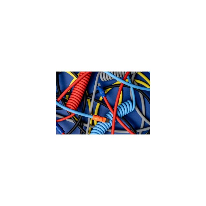Kabel Newell USB-C - USB-C 100 W, 1,5 m, silikonowy, spiralny, czarny