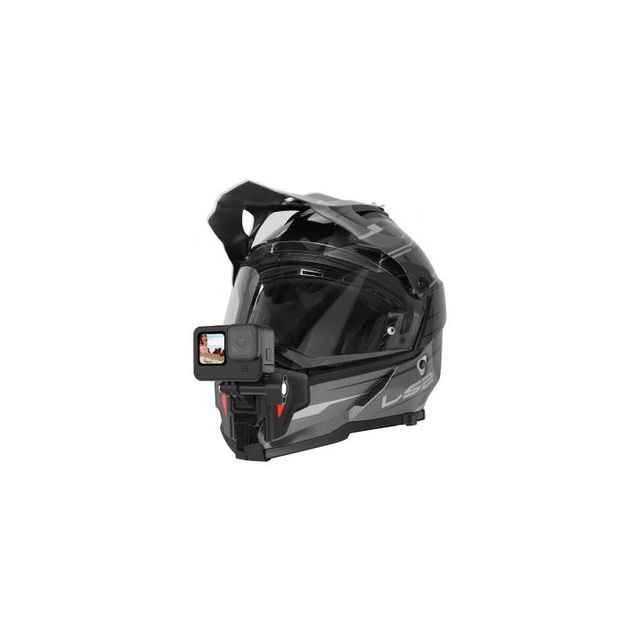Mocowanie na kask motocyklowy Telesin GP-HBM-MT2 do kamer sportowych - pomarańczowe