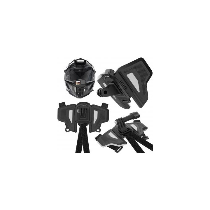 Mocowanie na kask motocyklowy Telesin GP-HBM-MT2-YH do kamer sportowych - szare