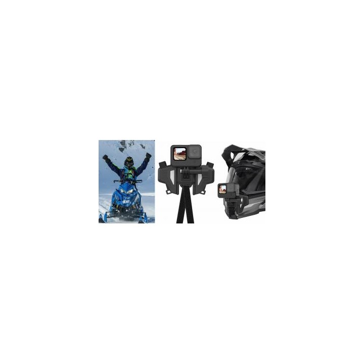 Mocowanie na kask motocyklowy Telesin GP-HBM-MT2-YH do kamer sportowych - szare