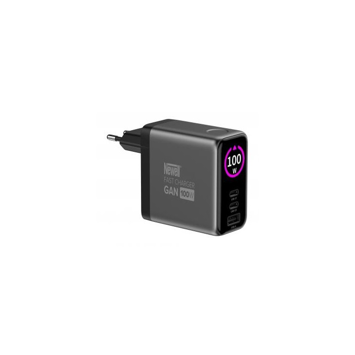 Ładowarka sieciowa Newell GaN 100 W TFT - EU