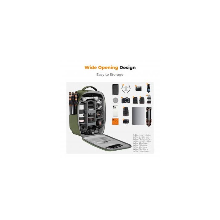 Plecak fotograficzny K&F Concept Nature Wander 22 l - zielony