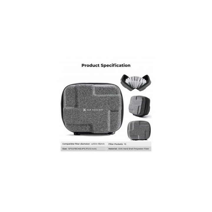 Pokrowiec na filtry K&F Concept Hard Shell Filter Case - 95 mm