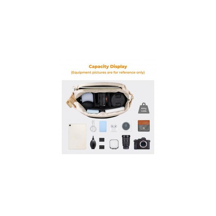 Torba fotograficzna K&F Concept Alpha Sling Bag 10 l - beżowa