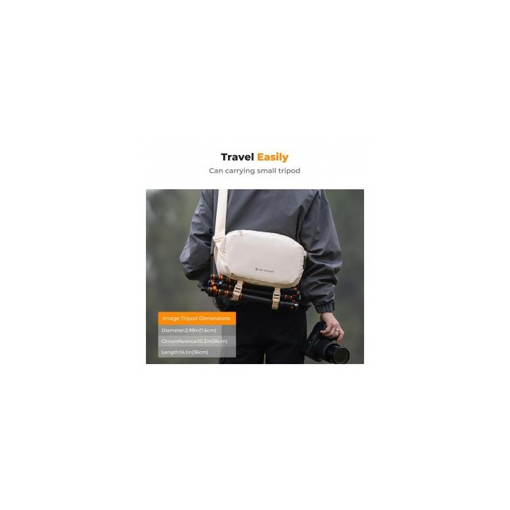 Torba fotograficzna K&F Concept Alpha Sling Bag 10 l - beżowa