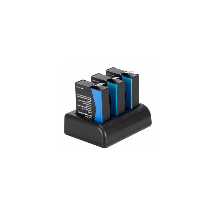 Zestaw Newell ładowarka trzykanałowa SDC-USB-C i trzy akumulatory BCX-204 do DJI Osmo Action
