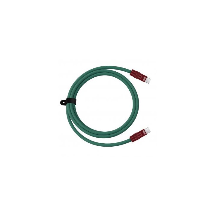 Kabel Newell USB-C - USB-C 100 W, 2 m, silikonowy, zielono-bordowy