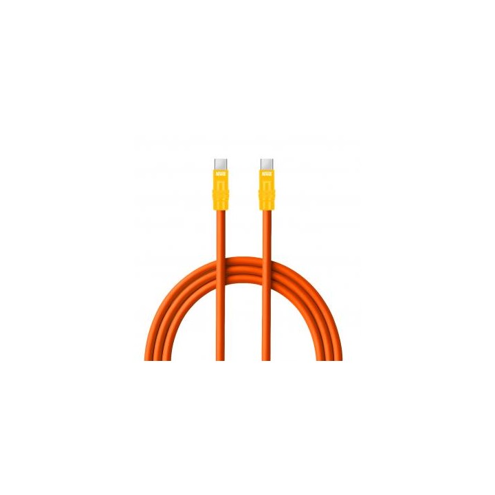 Kabel Newell USB-C - USB-C 100 W, 2 m, silikonowy, pomarańczowo-żółty