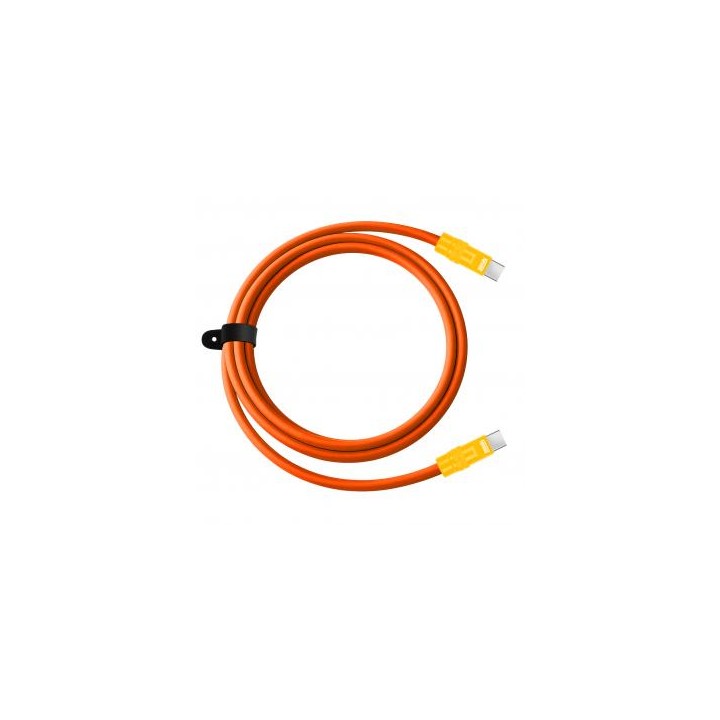 Kabel Newell USB-C - USB-C 100 W, 2 m, silikonowy, pomarańczowo-żółty