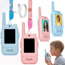 Krótkofalówka wideo Redleaf walkie-talkie WT2 - niebieska, różowa