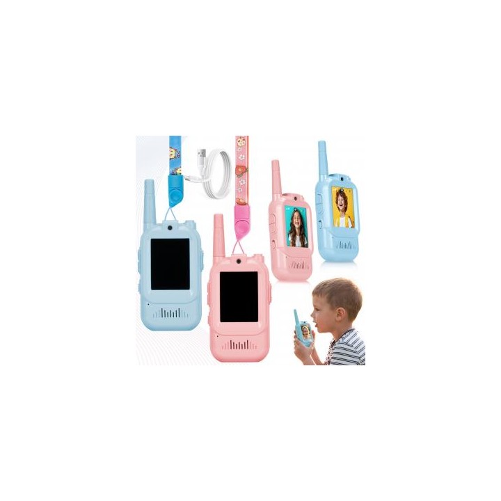 Krótkofalówka wideo Redleaf walkie-talkie WT2 - niebieska, różowa