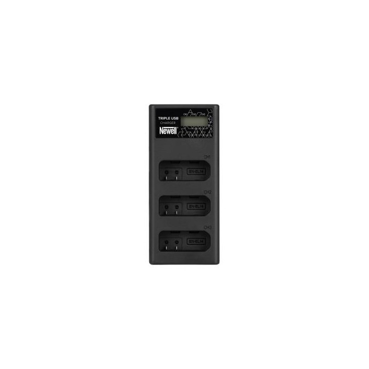 Ładowarka trzykanałowa Newell CD-USB-C do akumulatorów EN-EL14 do Nikon