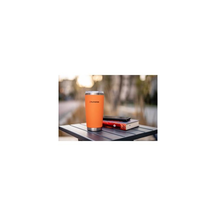 Kubek termiczny Humanas Fluo 600 ml - pomarańczowy