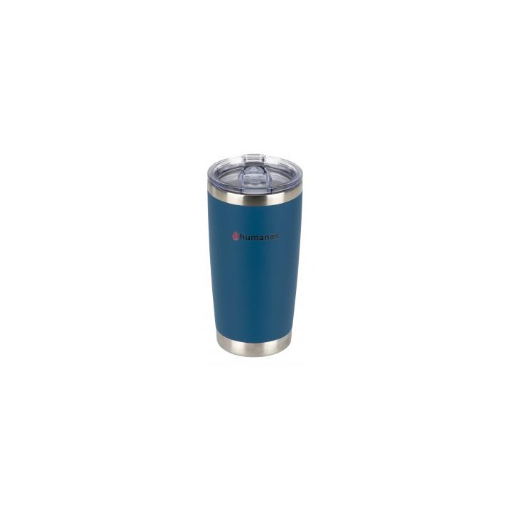 Kubek termiczny Humanas Fluo 600 ml - niebieski