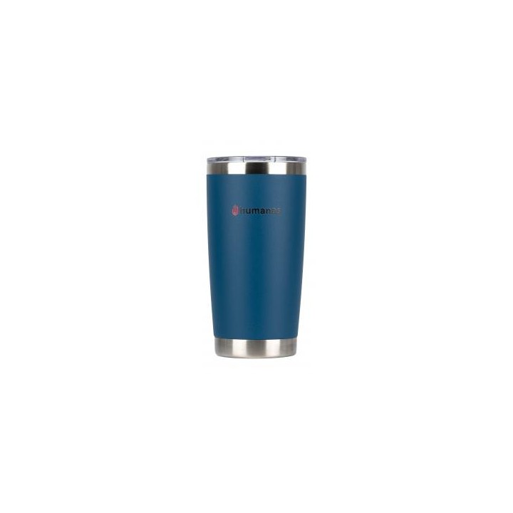 Kubek termiczny Humanas Fluo 600 ml - niebieski