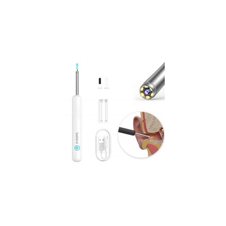 Urządzenie do czyszczenia uszu Bebird R1+ - białe