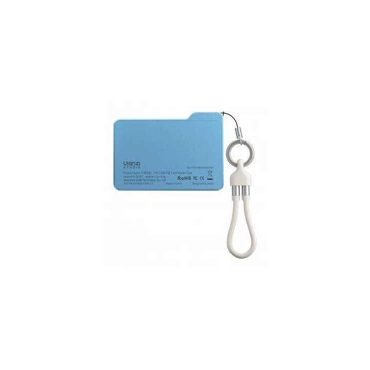 Etui na karty pamięci Ulanzi DC01 z czytnikiem kart SD i microSD - niebieskie