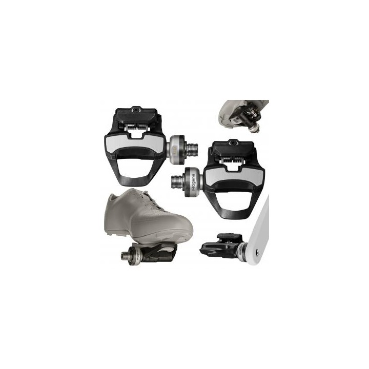 Pedały rowerowe Magene P715 S z miernikiem mocy SPD-SL - srebrne