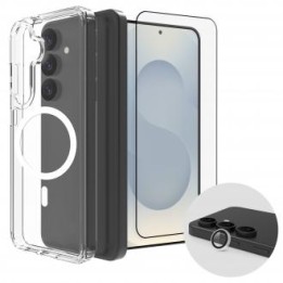 Zestaw Roobix 3w1 Combo do Samsung S25 (etui MagSafe + szkło + ochrona obiektywu)