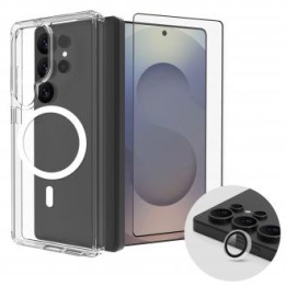 Zestaw Roobix 3w1 Combo do Samsung S25 Ultra (etui MagSafe + szkło + ochrona obiektywu)