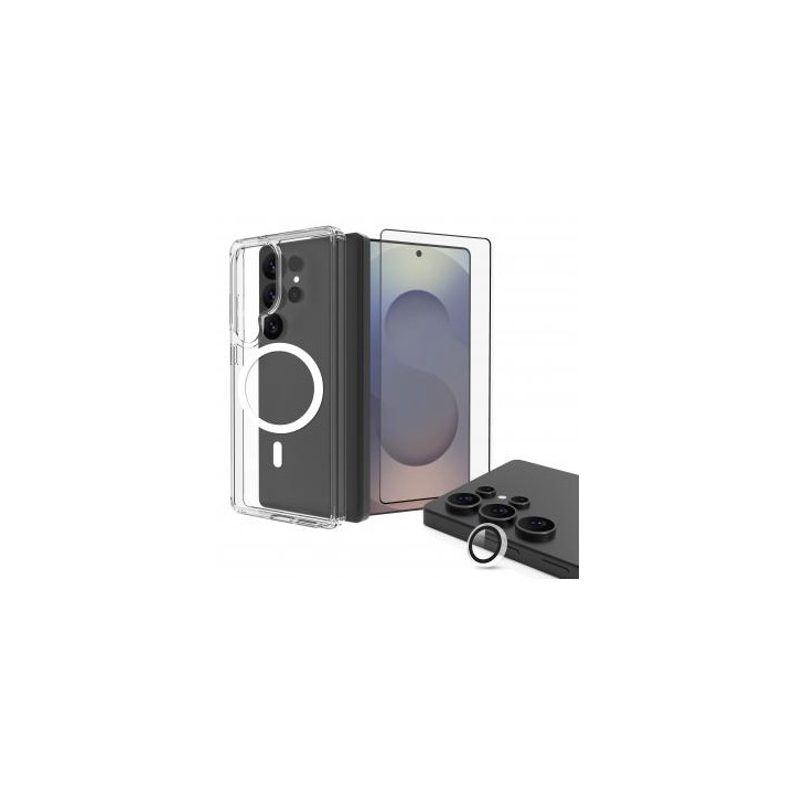 Zestaw Roobix 3w1 Combo do Samsung S25 Ultra (etui MagSafe + szkło + ochrona obiektywu)